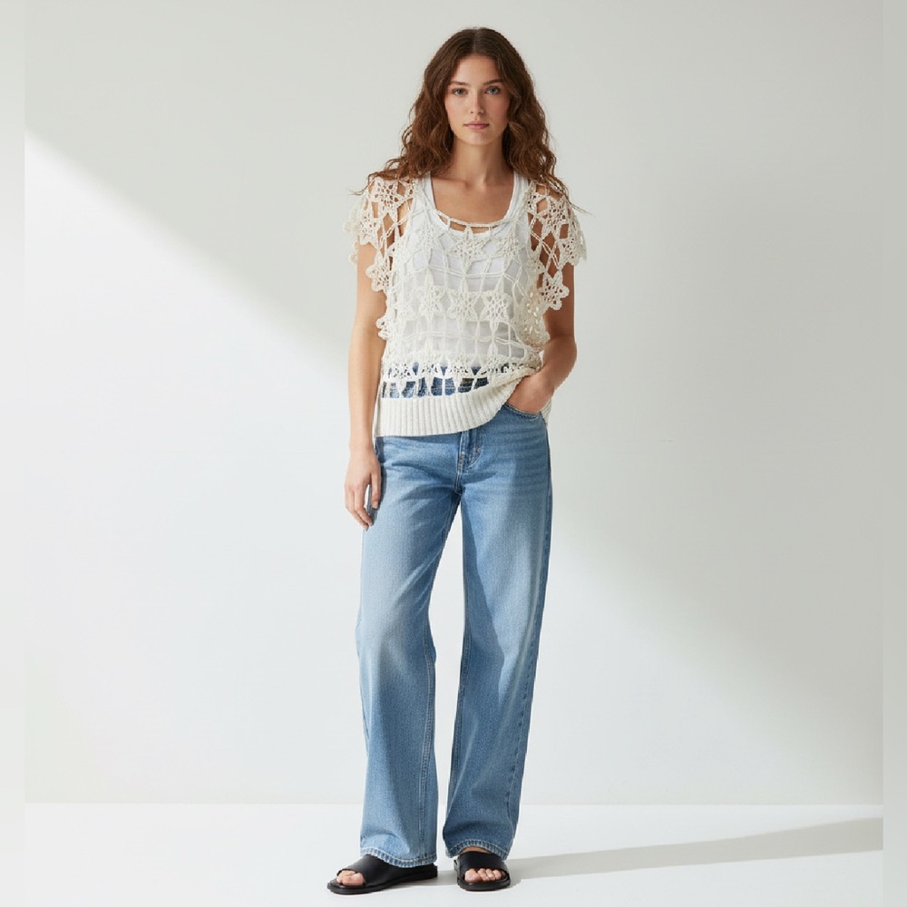 (#83) ANTHROPOLOGIE LUMIERE Crochet Top